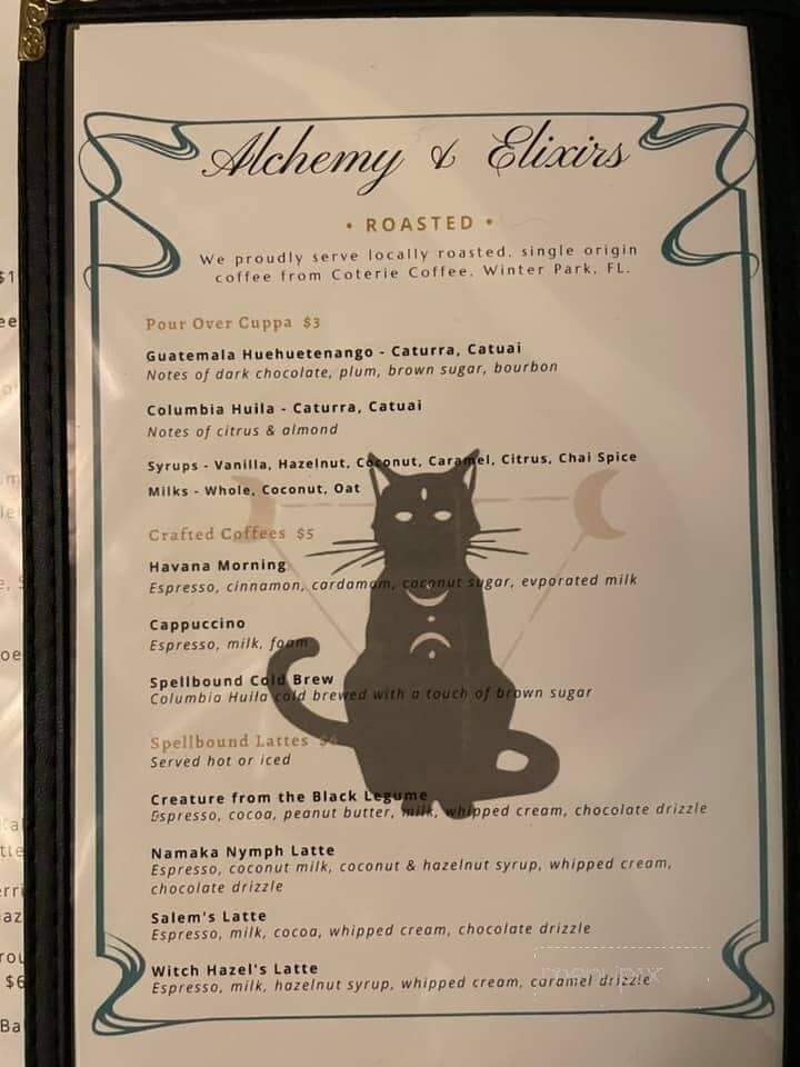 Spellbound Cafe - DeLand, FL menu_pic