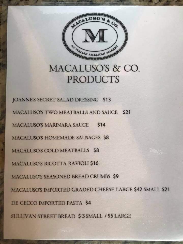 Macaluso’s Restaurant - Aiken, SC