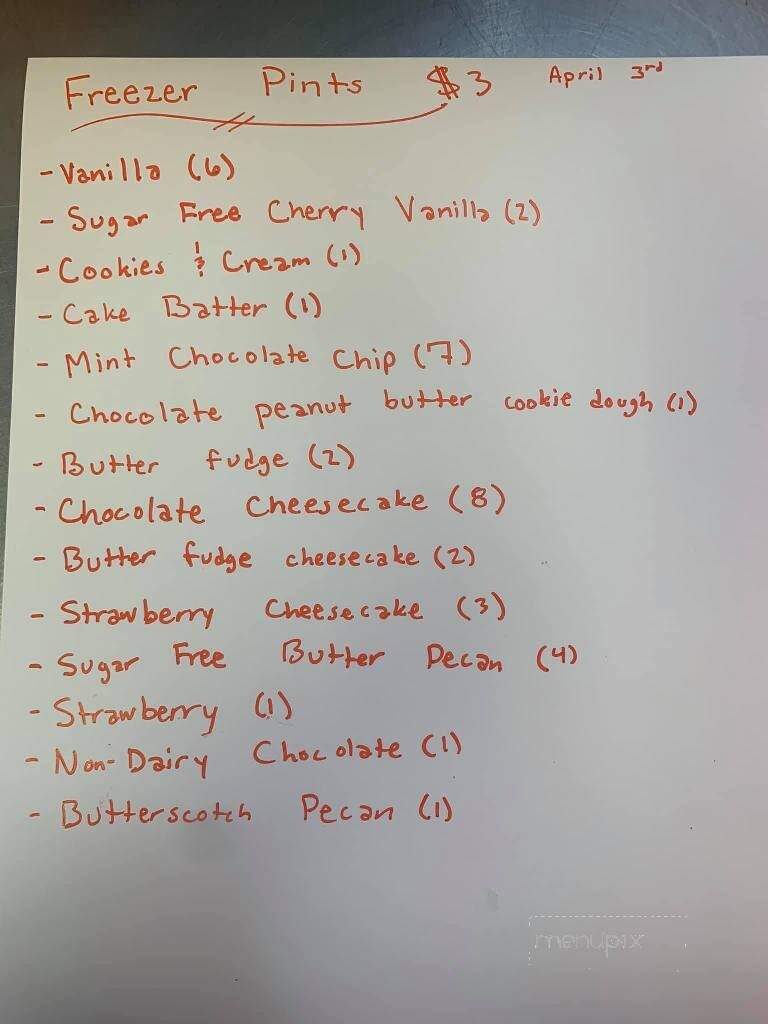 Jerry's Custard - Lower Burrell, PA menu_pic