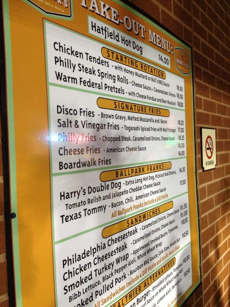 Harry The K's - Philadelphia, PA menu_pic