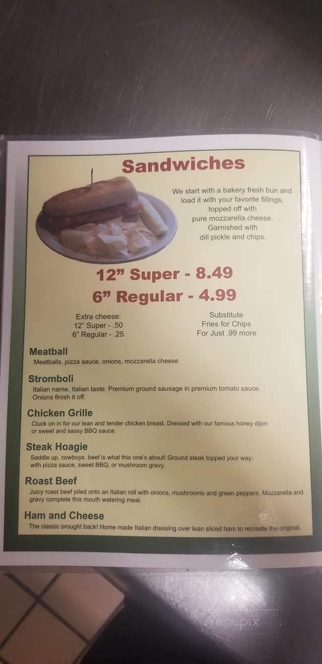 Jendy's Pizzeria - Hanover, IN menu_pic