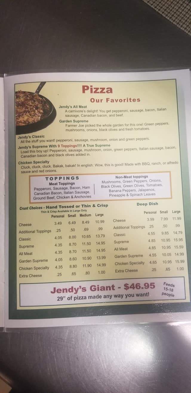 Jendy's Pizzeria - Hanover, IN