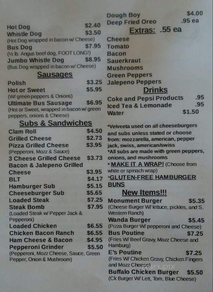 Bus - Houlton, ME menu_pic