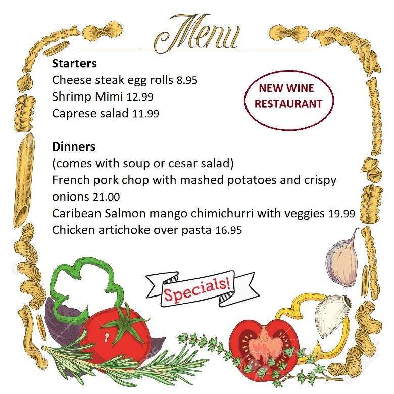 New Wine Restaurant - Freehold Township, NJ menu_pic