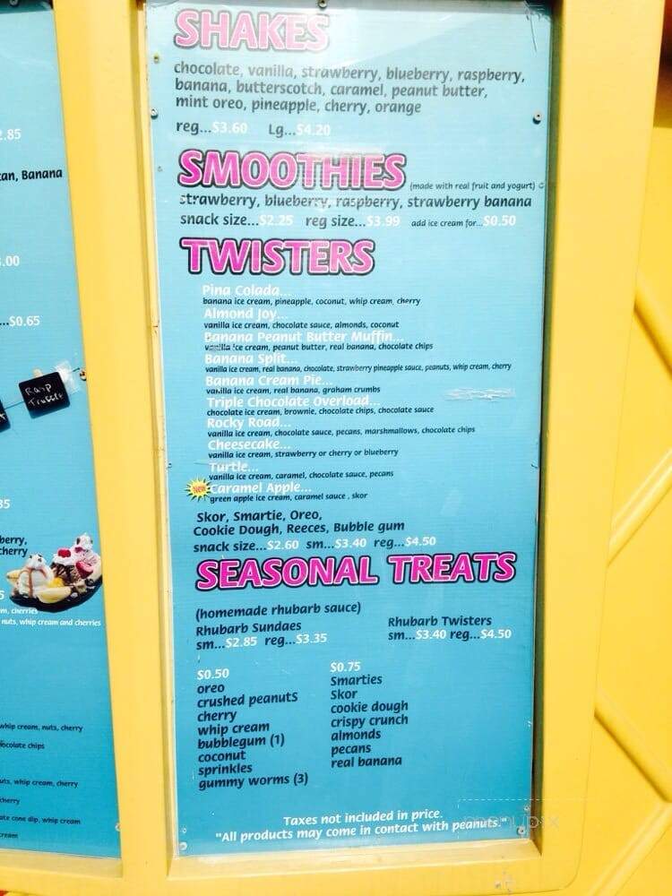 Twistee Treat - London, ON menu_pic