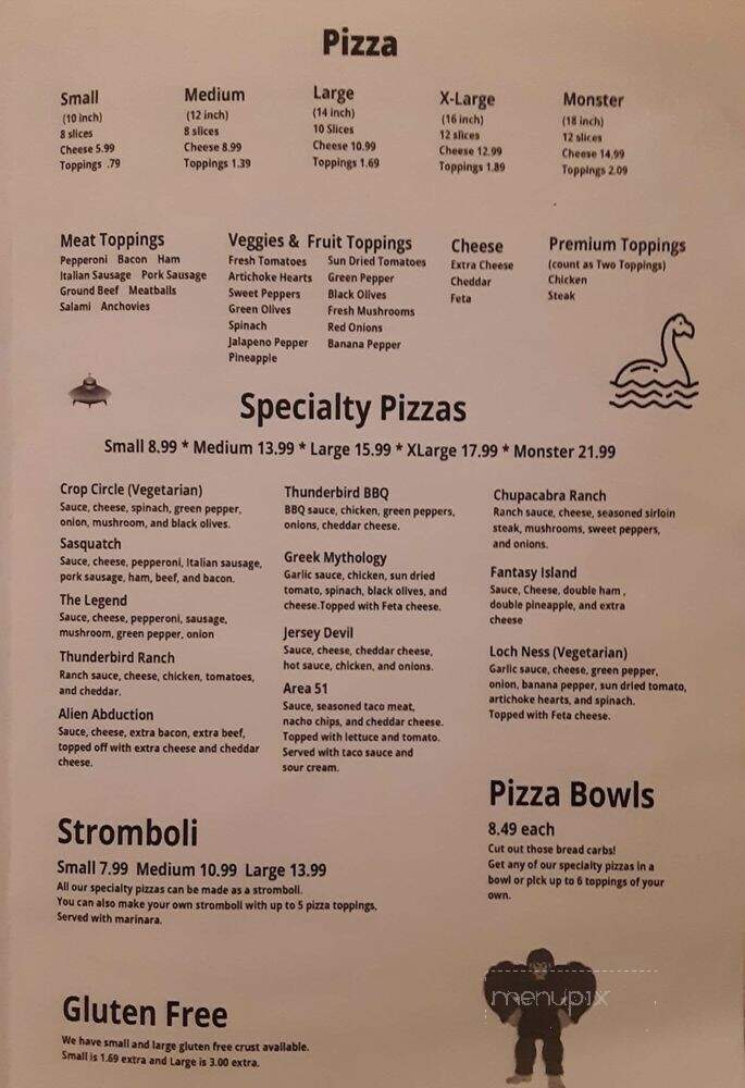 Legends & Lore Pizzeria - Madisonville, TN menu_pic