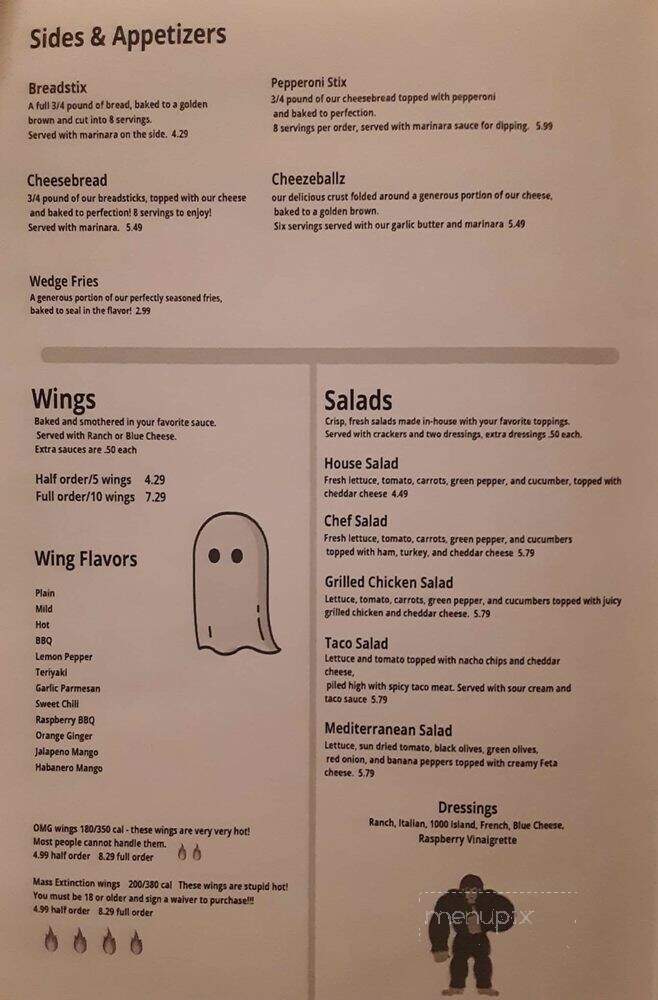 Legends & Lore Pizzeria - Madisonville, TN menu_pic