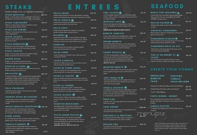 Tequila Mexican Restaurant - Pineville, LA menu_pic
