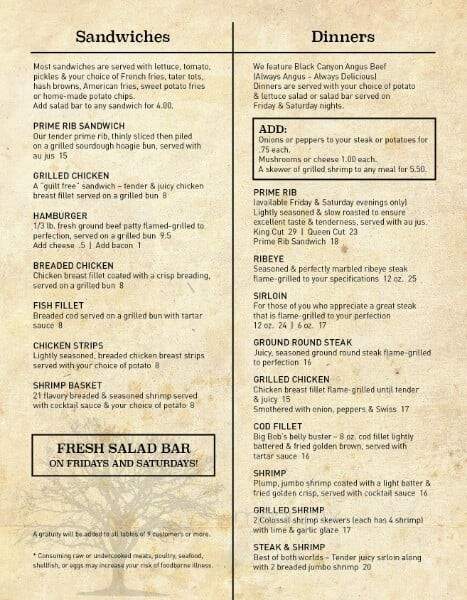 Lone Tree Steakhouse - Geddes, SD menu_pic