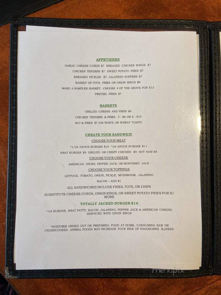 Musky Jacks - Park Falls, WI menu_pic