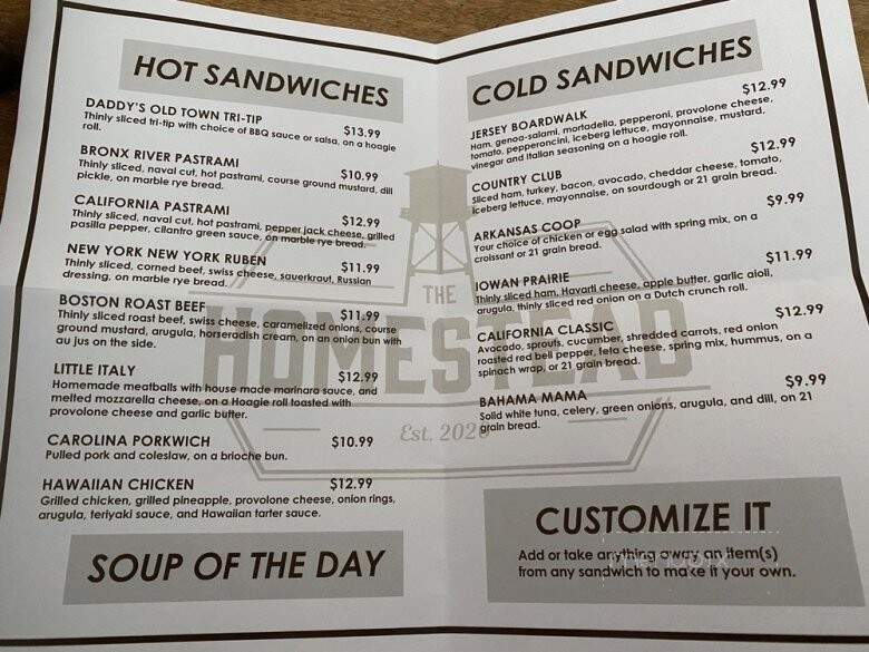 The Homestead Deli - Orcutt, CA menu_pic
