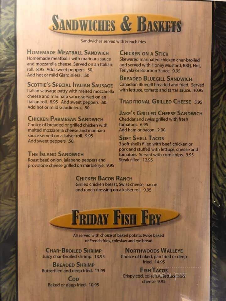 Jake's Bar & Grill - Three Lakes, WI menu_pic