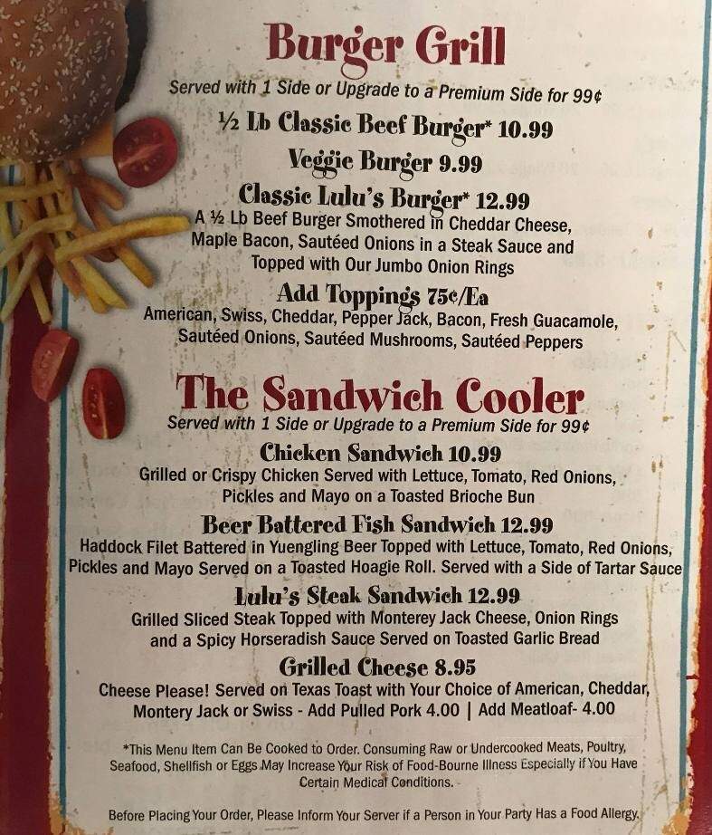 LuLu's Lobster & Wing Shack - Patchogue, NY menu_pic