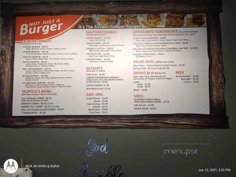 Not Just A Burger - Flowood, MS menu_pic