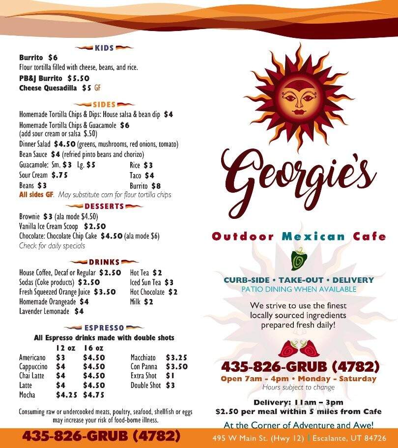 Georgie's Outdoor Mexican Cafe - Escalante, UT