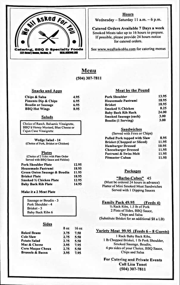 Kamp - River Ridge, LA menu_pic