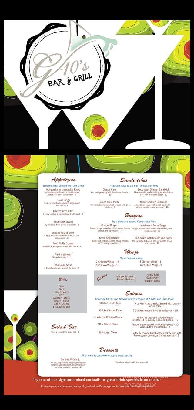 G-10 - Childress, TX menu_pic