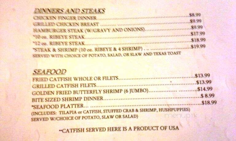 Quinn's Landing - Adger, AL menu_pic