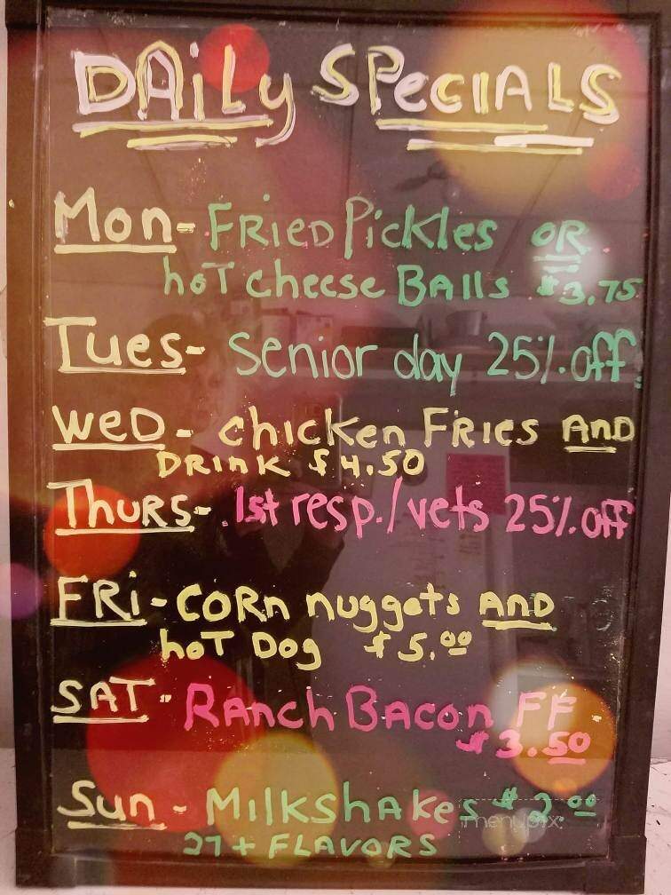 Valley Drive In Tasty Freeze - Shenandoah, PA menu_pic