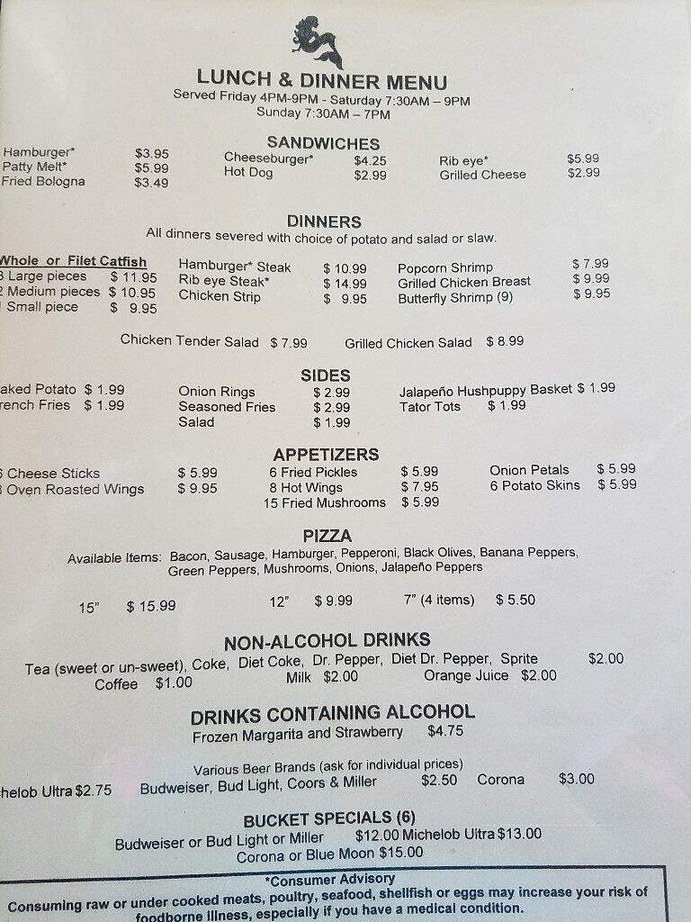 Mermaid Restaurant - Decaturville, TN menu_pic