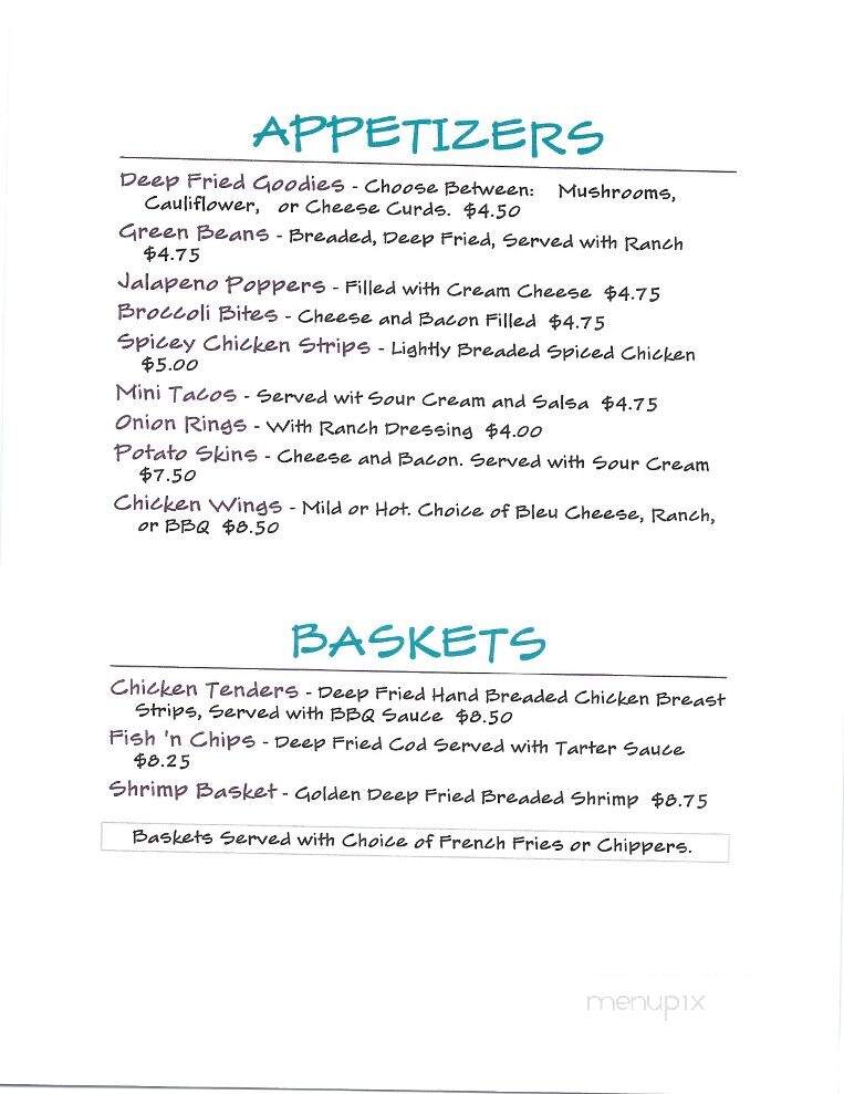 Billy Timbers Pub & Eatery - Summit Lake, WI menu_pic
