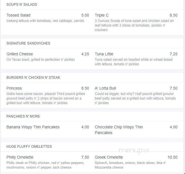 Sugar & Spice Restaurant - Horseheads, NY menu_pic