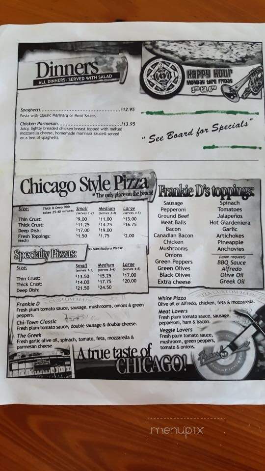 Frankie D's Southport - Southport, FL menu_pic