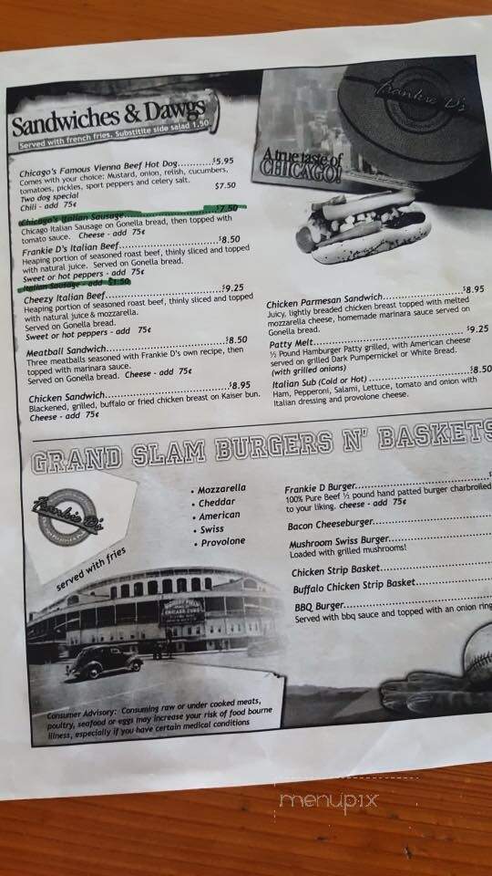 Frankie D's Southport - Southport, FL menu_pic