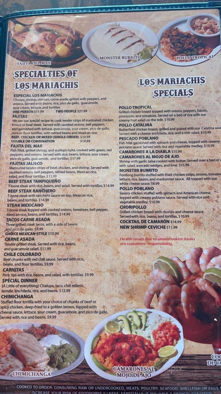 Los Mariachis - Glasgow, KY menu_pic