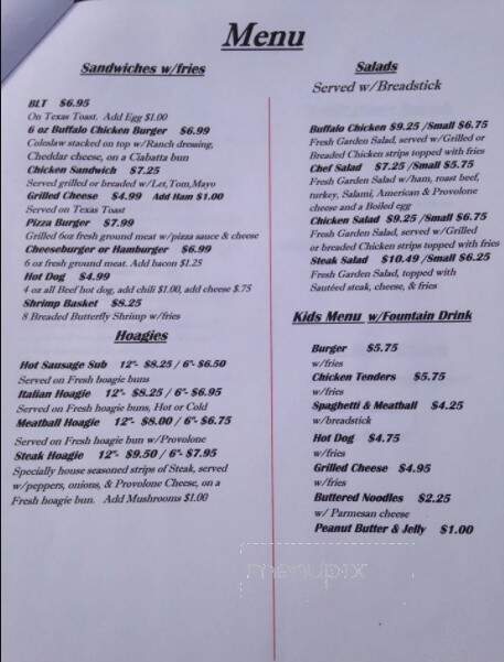 Stoney Point Restaurant & Lounge - Jefferson, PA menu_pic
