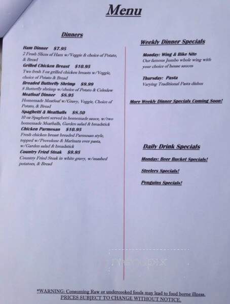 Stoney Point Restaurant & Lounge - Jefferson, PA menu_pic