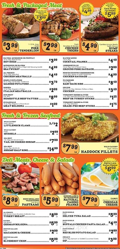 Breen's Iga - Williamson, NY menu_pic