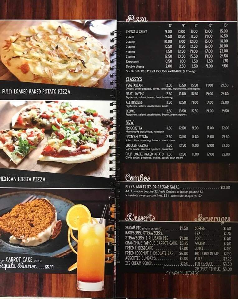 Della-Pieta Restaurant - Moonbeam, ON menu_pic