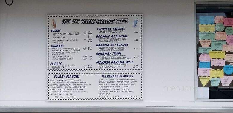The Ice Cream Station - Berlin, PA menu_pic