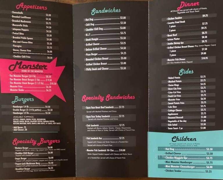 Valley Drive In - Wellsville, OH menu_pic