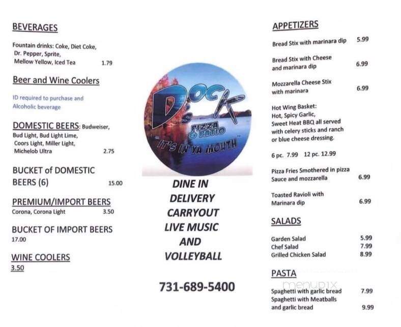 Dock's Pizza & Patio - Counce, TN menu_pic