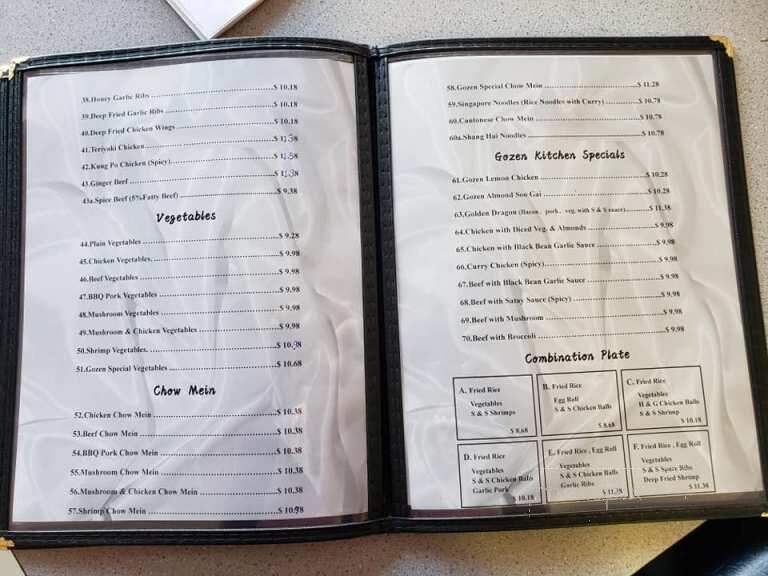 Gozen Kitchen - Gilbert Plains, MB menu_pic