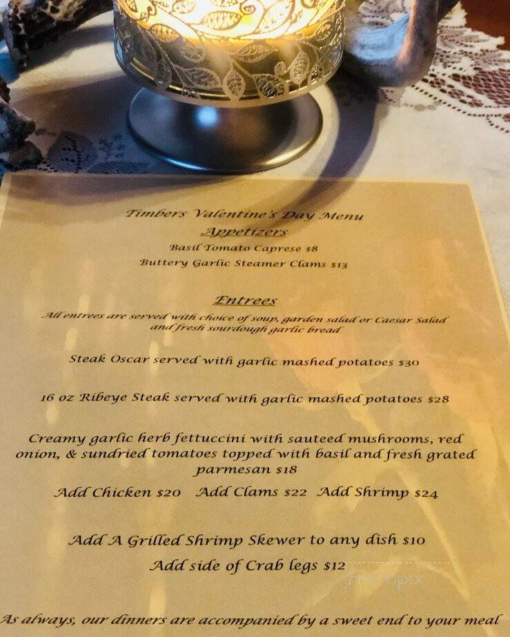 Timbers Roadhouse - Cataldo, ID menu_pic