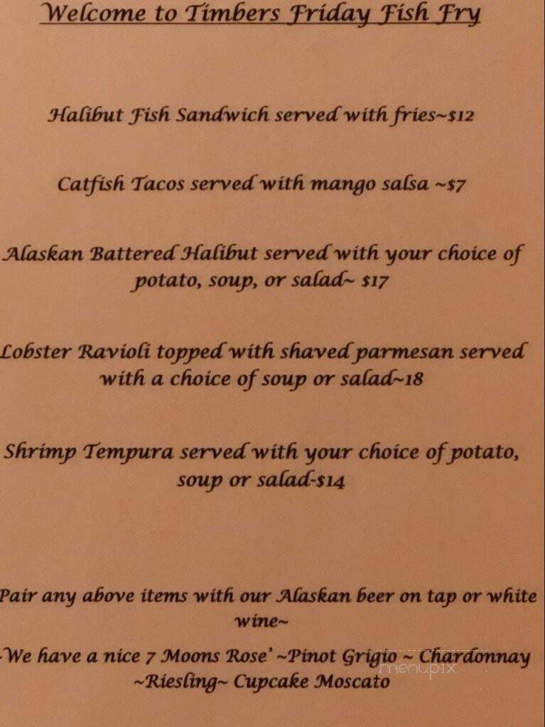 Timbers Roadhouse - Cataldo, ID menu_pic