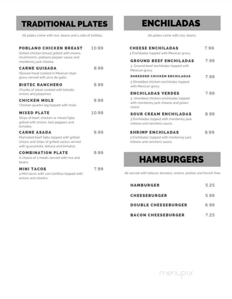 San Miguel Mexican Restaurant - Copperas Cove, TX menu_pic