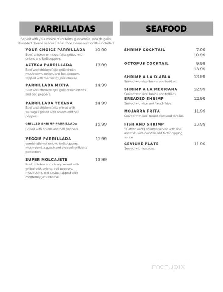 San Miguel Mexican Restaurant - Copperas Cove, TX menu_pic