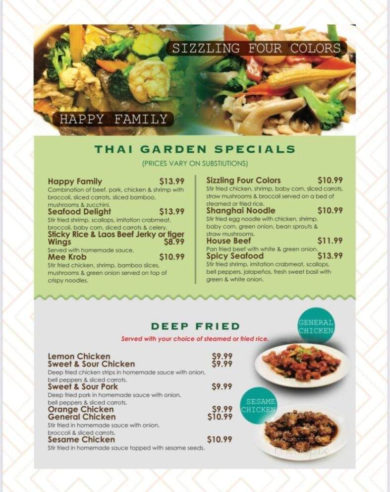 Thai Garden - Dodge City, KS menu_pic