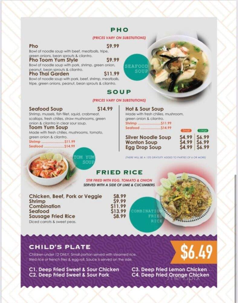 Thai Garden - Dodge City, KS menu_pic