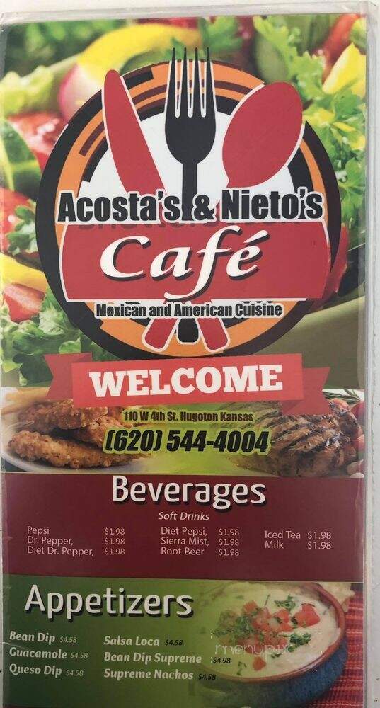 Acosta's Family Restaurant - Satanta, KS menu_pic