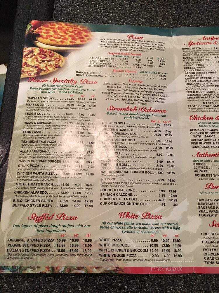 Bella Roma - Red Lion, PA menu_pic