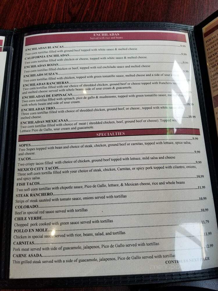 El Maguey Mexican Grill - Lodi, CA menu_pic