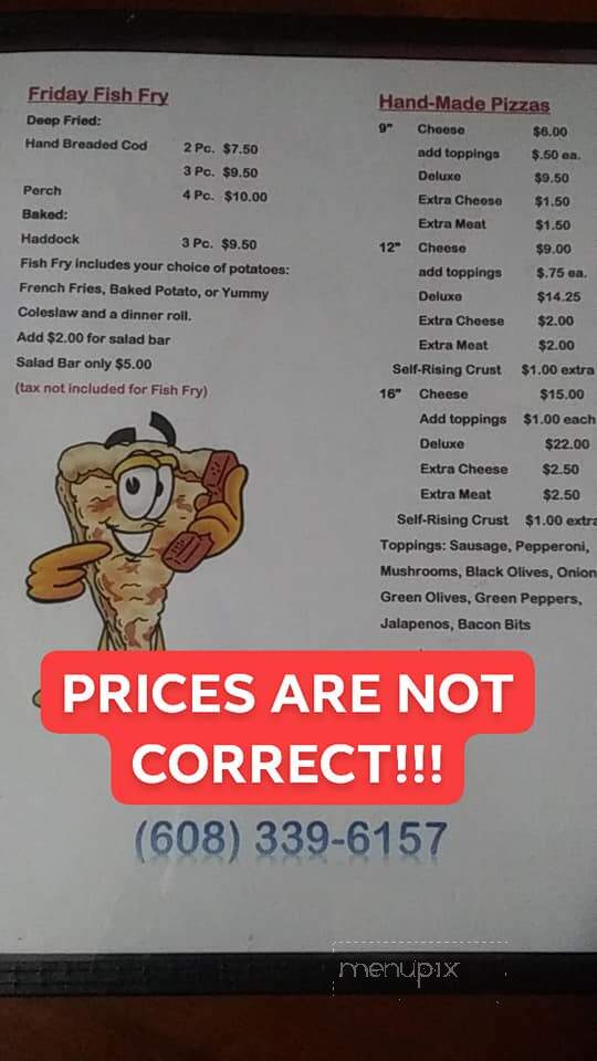 Wooden Nickel Inn - Grand Marsh, WI menu_pic