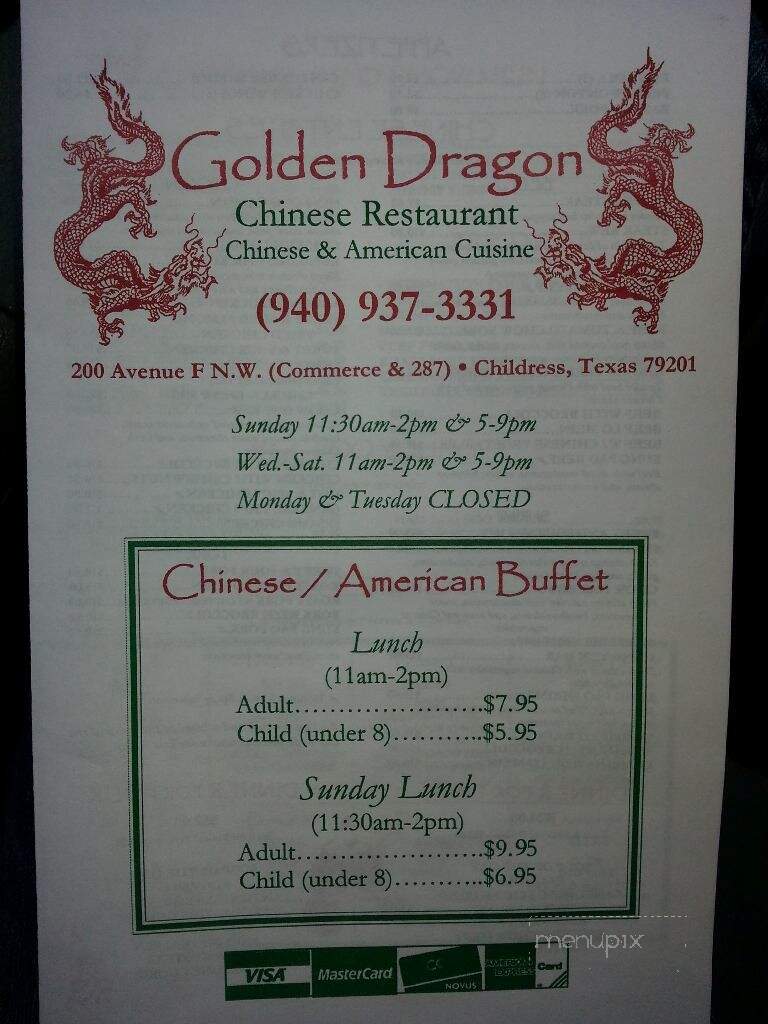 Golden Dragon Restaurant - Childress, TX
