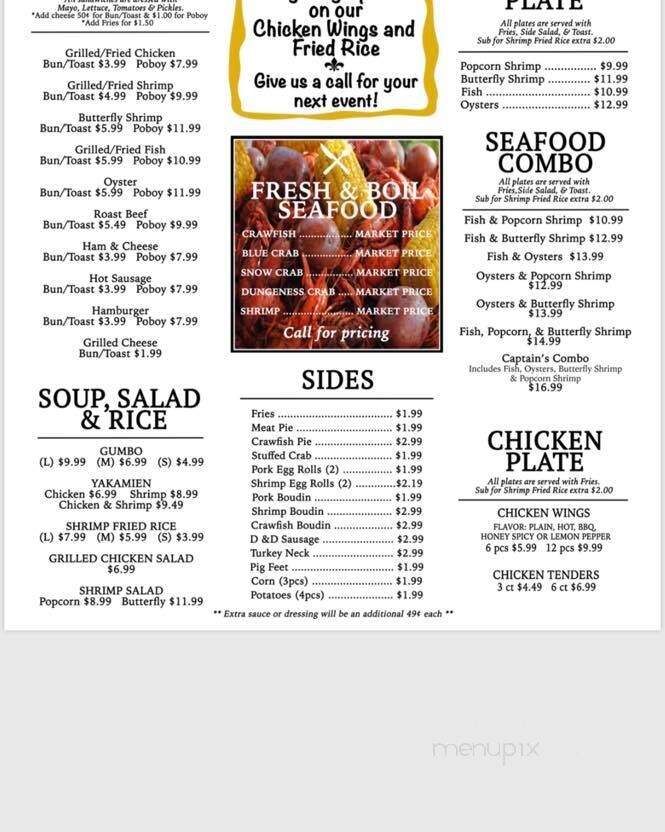 Captain Dat - Kenner, LA menu_pic