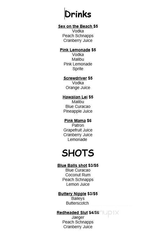 Scooter's Bar and Grill - Pennsville, NJ menu_pic